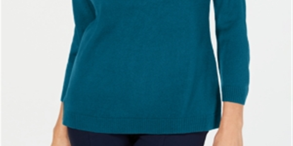 Karen Scott Suéter Feminino Gola V Azul Tamanho G
