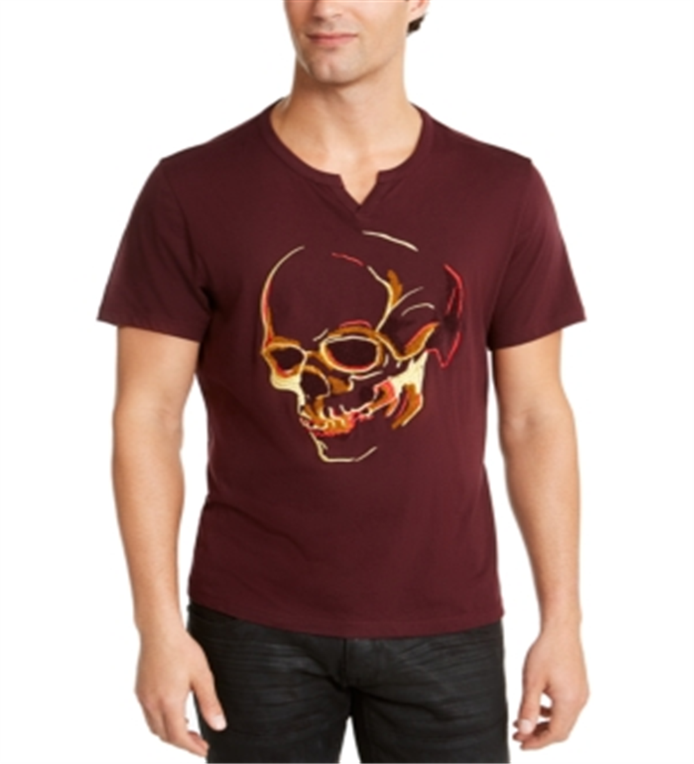 Camiseta masculina gráfica bordada de algodão INC International Concepts, tamanho P