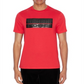 Camiseta masculina AX Armani Exchange com logotipo em relevo, vermelha, tamanho GG