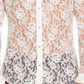Camisa de renda masculina Ricardo da INC International Concepts, branca, tamanho G