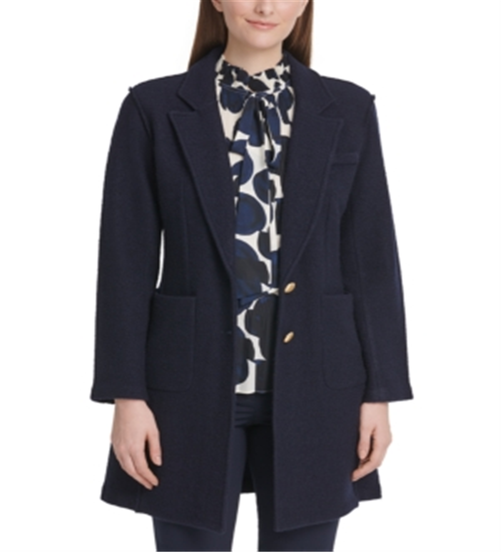 Jaqueta DKNY Feminina Two Button Topper Azul Tamanho 2