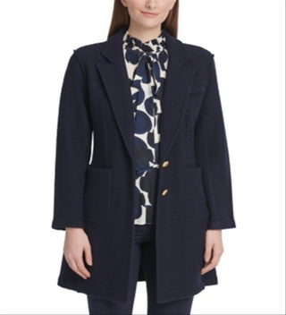 Jaqueta DKNY Feminina Two Button Topper Azul Tamanho 2
