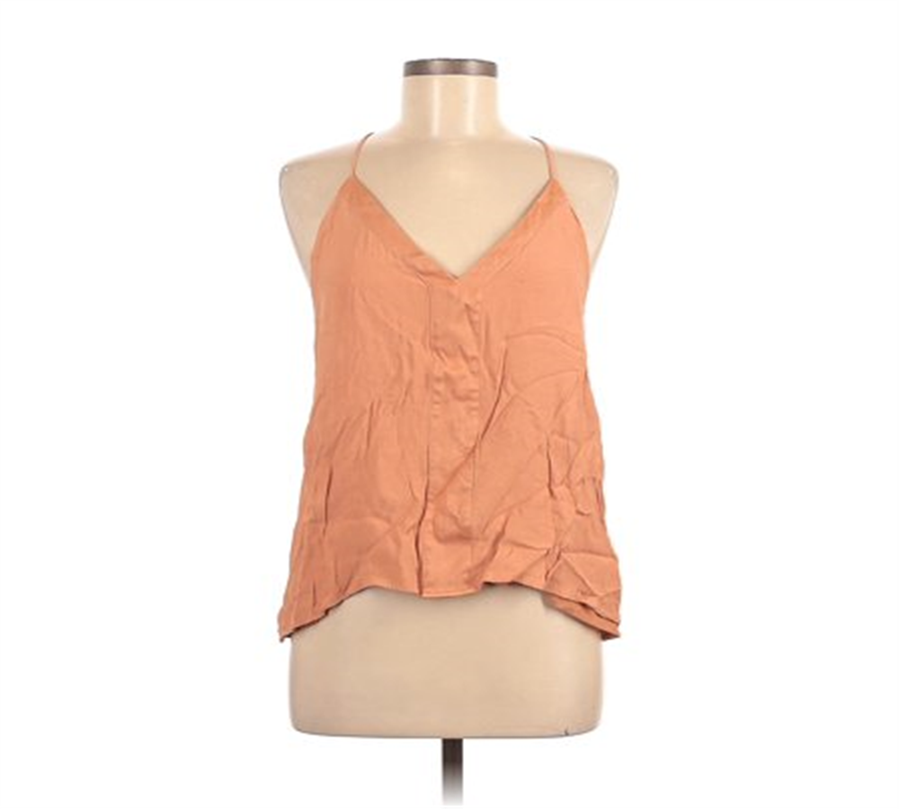 Blusa feminina sem mangas Lost April, laranja, tamanho médio, usada