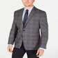 Ralph Lauren Jaqueta Esportiva Masculina Xadrez de Lã Misturada Cinza Tamanho 44