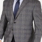Ralph Lauren Jaqueta Esportiva Masculina Xadrez de Lã Misturada Cinza Tamanho 44