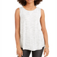 Regata feminina Spacedyed da Style &amp; Co, branca, tamanho XXL