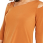 Blusa feminina Alfani com recorte assimétrico marrom tamanho pequeno P