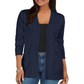 Karen Scott Cardigan Feminino com Bolso Frontal Aberto Azul Tamanho P/M