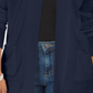 Karen Scott Cardigan Feminino com Bolso Frontal Aberto Azul Tamanho P/M