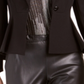 Blazer feminino Bar III Crepe Peplum Preto Tamanho 0