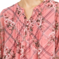 Top feminino estampado com decote dividido, rosa, tamanho pequeno, Charter Club