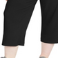 Calças culotte plus size caneladas femininas Ideology, pretas, tamanho 3X