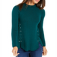 Suéter feminino com gola falsa e cadarço Style &amp; Co, verde, tamanho pequeno XL