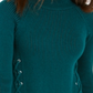 Suéter feminino com gola falsa e cadarço Style &amp; Co, verde, tamanho pequeno XL