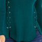 Suéter feminino com gola falsa e cadarço Style &amp; Co, verde, tamanho pequeno XL
