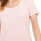 Camiseta feminina Maison Jules com decote redondo, rosa, tamanho XS