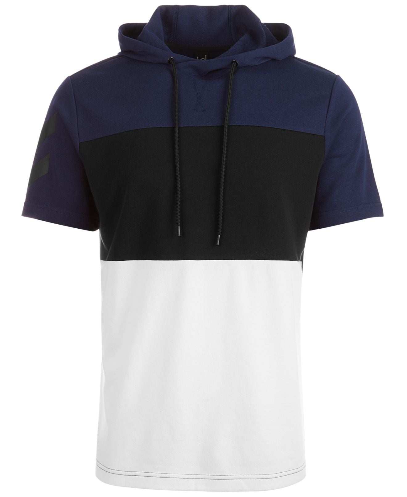 Ideologia Moletom com capuz masculino com blocos de cores Terry Pullover azul tamanho grande
