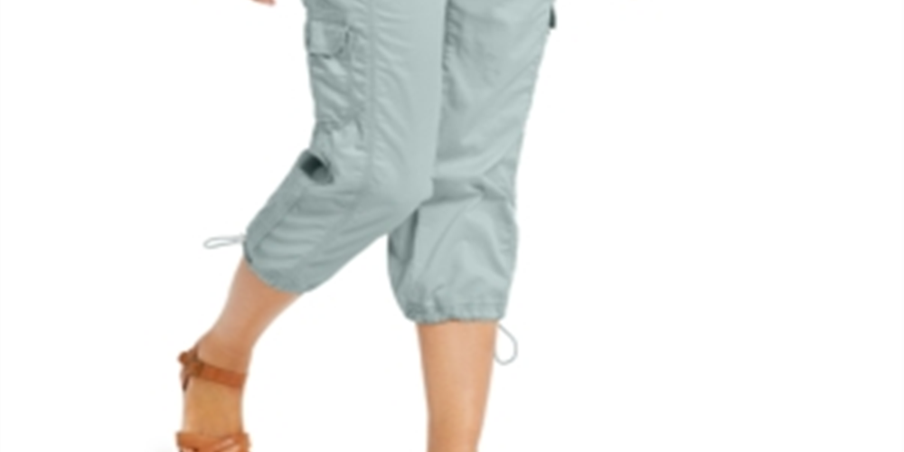 Calça Capri Cargo Feminina Style &amp; Co Verde Tamanho 10