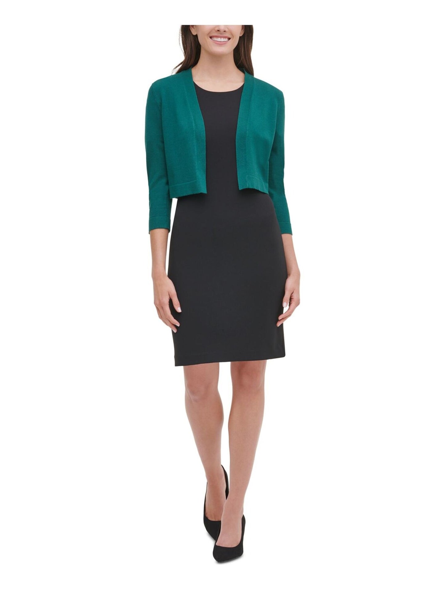 Tommy Hilfiger Cardigan Feminino Manga Botão Verde Tamanho X-G