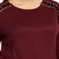 INC International Concepts Top Feminino Plus com Cadarço e Gola Redonda, Vinho, Tamanho 0X