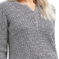 Karen Scott Suéter Henley de Tricô com Cabo Feminino Roxo Tamanho P