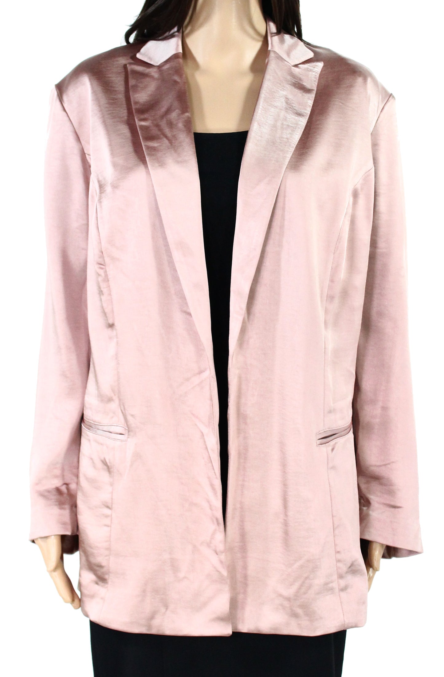 Blazer feminino plus size aberto frontal INC International Concepts rosa tamanho 3X