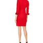 Vestido Calvin Klein Feminino Gola V Tubinho Vermelho Tamanho 14