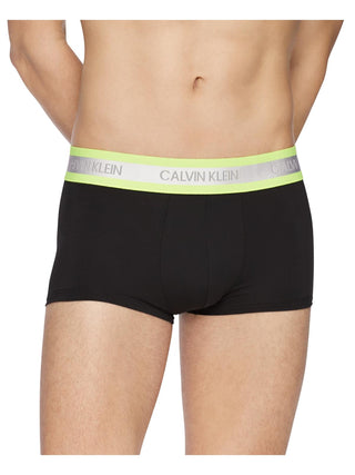 Calvin Klein Calção de Banho Masculino Neon Cintura Baixa Preto Tamanho -G