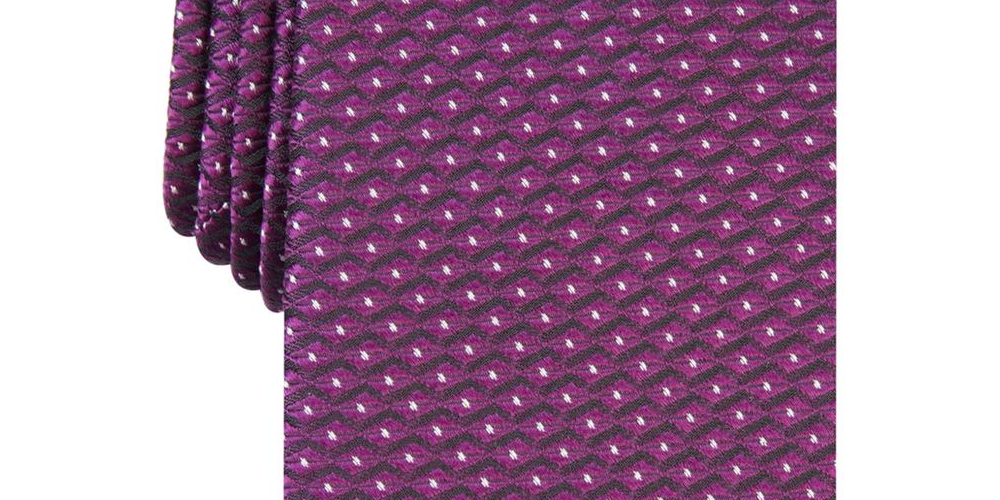 Gravata profissional Alfani masculina Roy Silk Blend Berry tamanho único