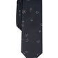 Gravata fina masculina de poliéster com textura abstrata e glitter, preta, tamanho único, da INC International Concepts
