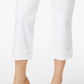 Calça jeans capri feminina Curvy Cuffed Style &amp; Co, branca, tamanho 4