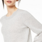 Suéter feminino Charter Club Pure Cashmere com mangas bufantes, cinza, tamanho P