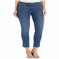 Calça jeans feminina Levi's com zíper e bolsos, perna reta, azul, tamanho 26