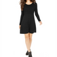 Vestido suéter canelado feminino Style &amp; Co, preto, tamanho PP