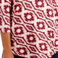 JM Collection Top feminino com estampa tie-dye e diamantes, vermelho, tamanho médio