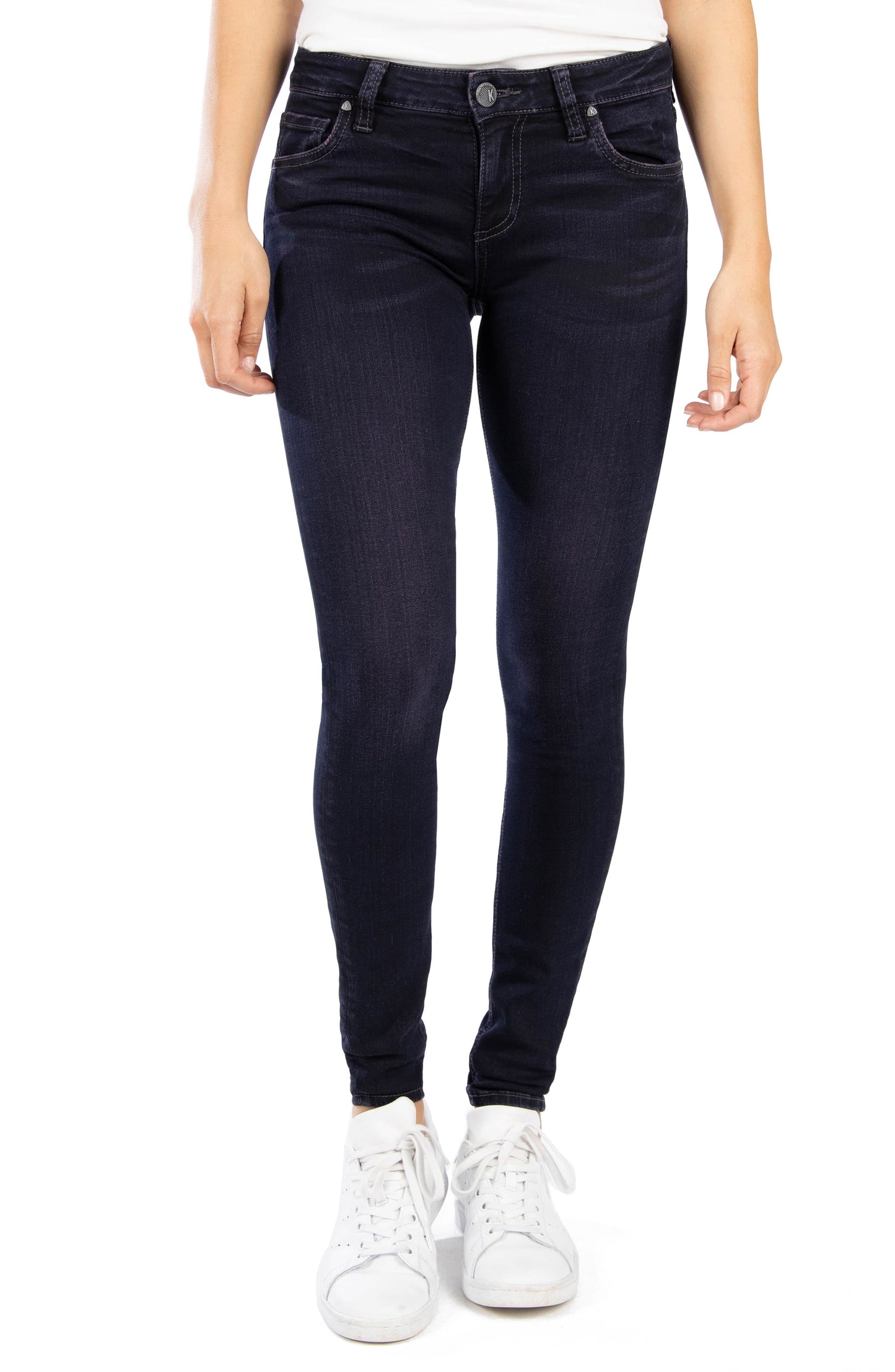 Calça jeans skinny feminina Kut from the Kloth Mia Toothpick azul tamanho 14
