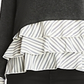 Blusa feminina Bailey44 de lã mista, cinza, tamanho médio
