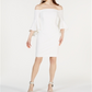 Vestido tubinho liso Calvin Klein feminino, branco, tamanho 4