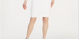 Vestido tubinho liso Calvin Klein feminino, branco, tamanho 4