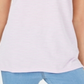 Camiseta feminina listrada com gola redonda Maison Jules, roxa, tamanho grande