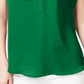 Blusa feminina com bolsos e manga curta, gola V, verde, tamanho grande, da INC International Concepts