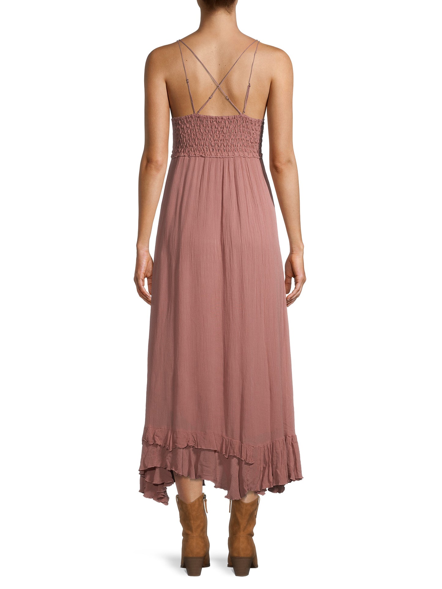 Vestido longo Adella Junior da Free People rosa tamanho pequeno