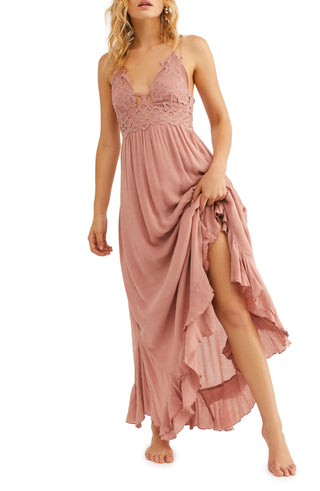 Vestido longo Adella Junior da Free People rosa tamanho pequeno