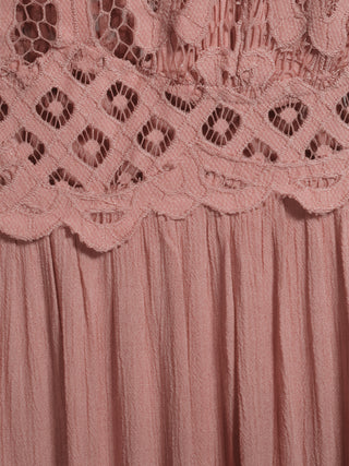 Vestido longo Adella Junior da Free People rosa tamanho pequeno