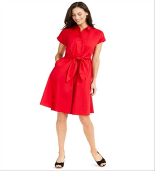 Charter Club Women's Dress Shirt Red Size 8