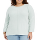Suéter Feminino Plus Chenille Estilo &amp; Co Verde Tamanho 1X