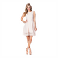 Vestido Calvin Klein Illusion Trim Fit &amp; Flare Feminino Rosa Tamanho 6 Petite