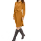 Vestido camisa feminino Alfani com amarração frontal, amarelo, tamanho 4, pequeno