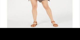 Vestido feminino estilo &amp; co com bainha e lenço de renda marrom, tamanho grande