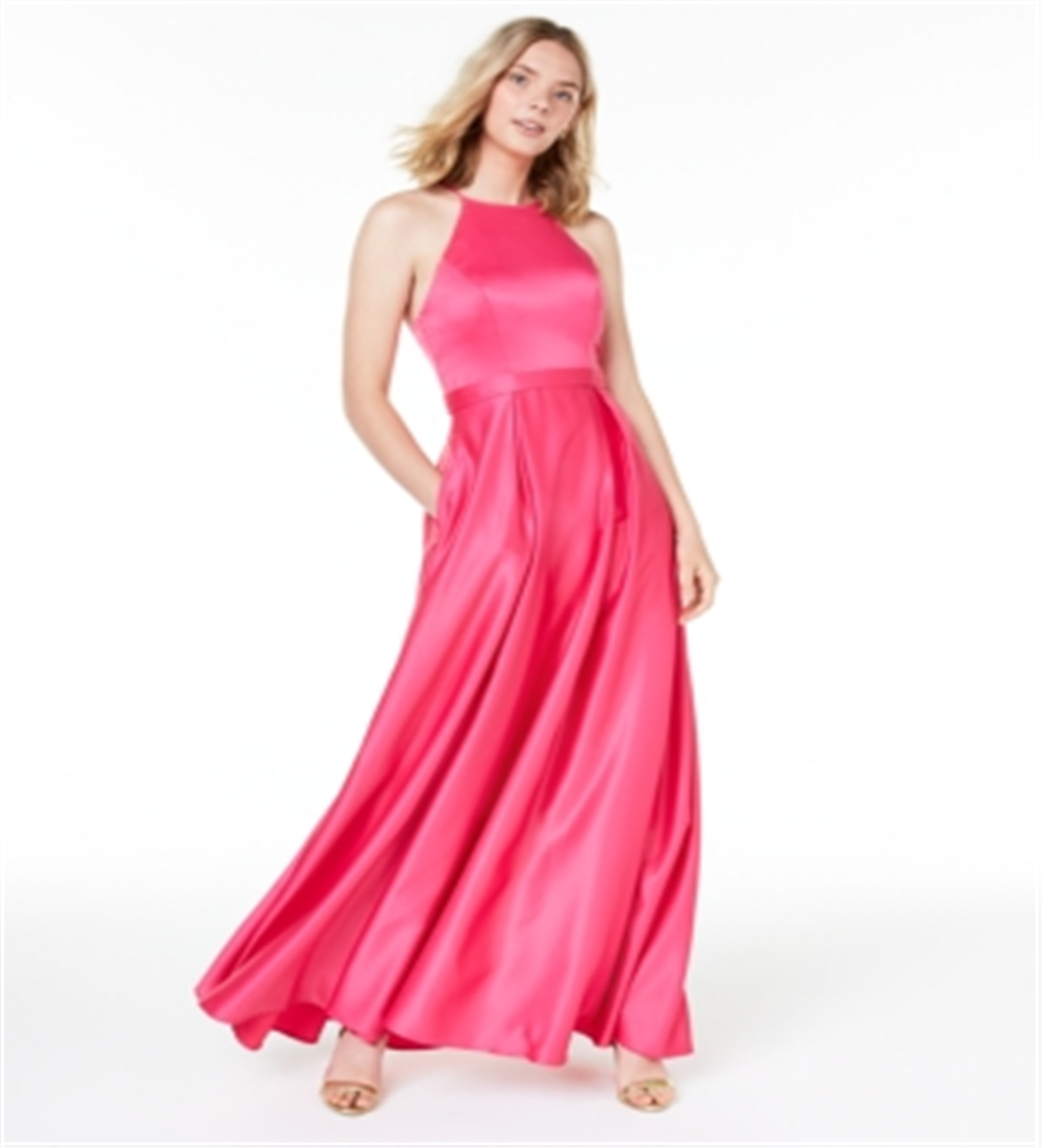 Vestido de festa feminino City Triangles, sem mangas, com bolsos, estilo baby doll, rosa, tamanho 11